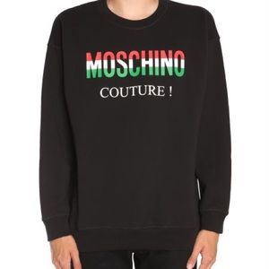 Moschino Tricolor Italy flag logo sweatshirt